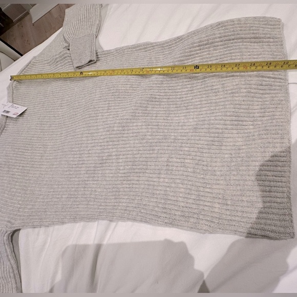 NWT intermix wool cashmere sweater dress tunic heather gray - Picture 10 of 12